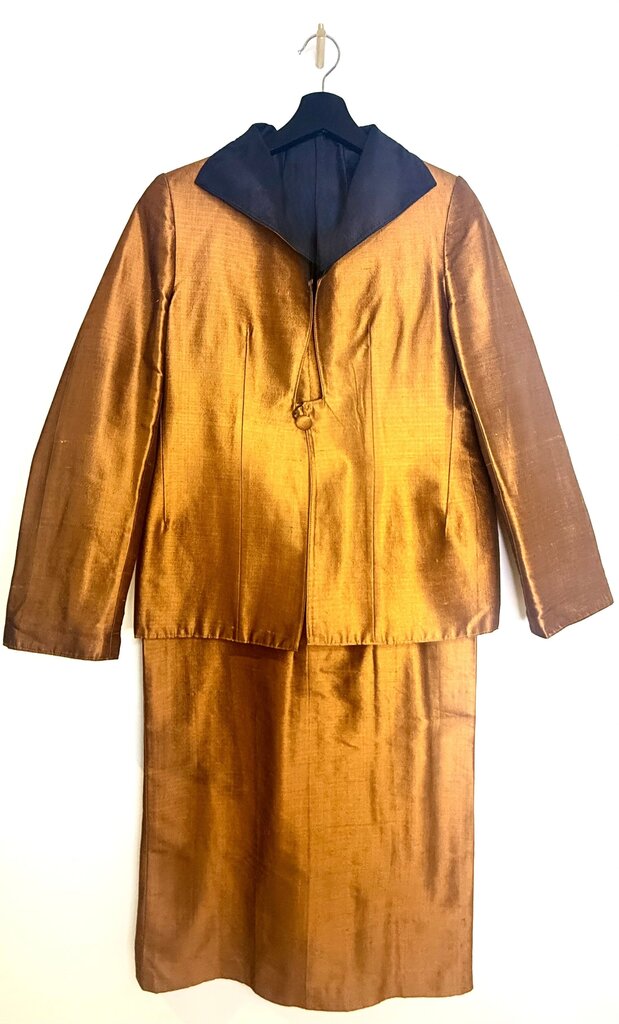 Vintage Bronze Skirt Suit Set
