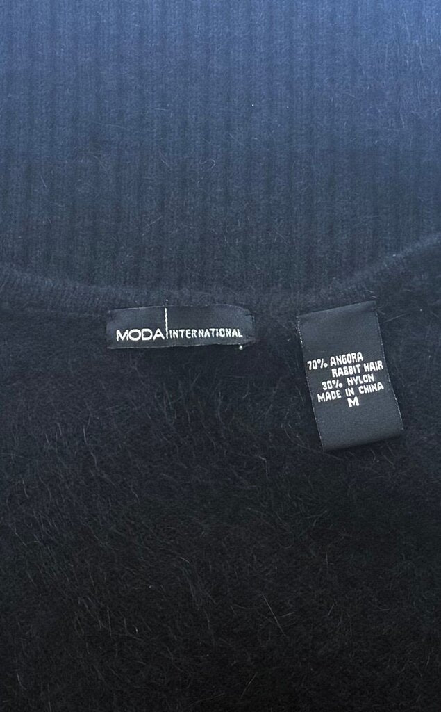 Moda International Black Angora Blend Sweater