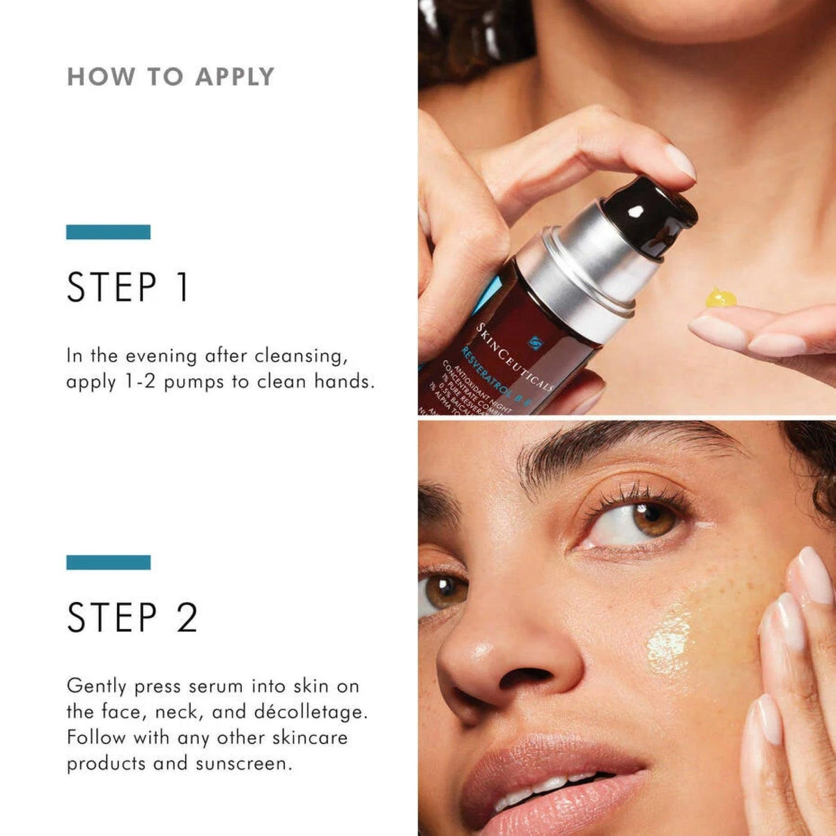 Skinceuticals_Resveratrol_B_E_How_to_apply - PreLoved & Luxe