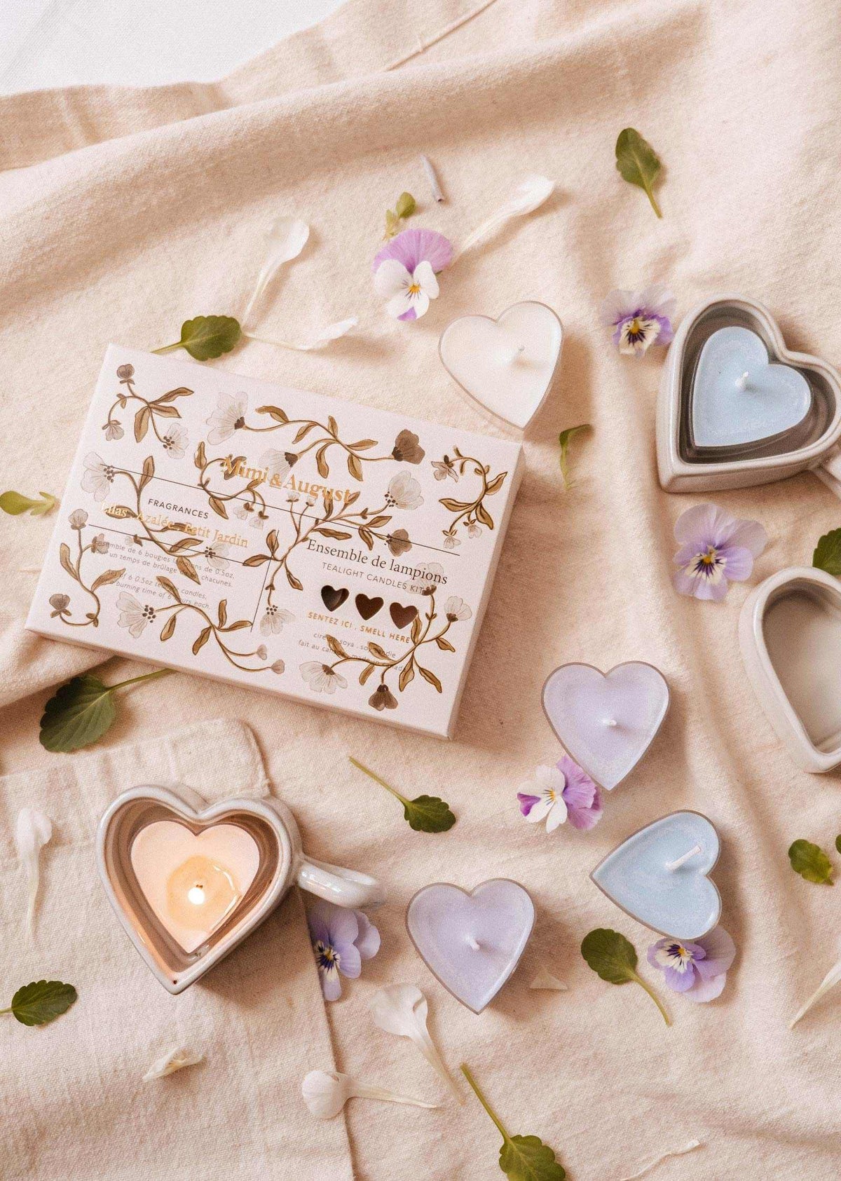 blush-hearts-tealight-candle-kit-soy-heart-candles - PreLoved & Luxe